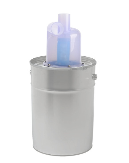 Separator z pojemnikiem blaszanym.