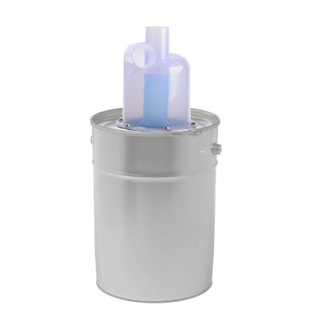 Separator z pojemnikiem blaszanym.