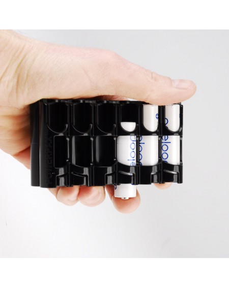 Storacell czarny na 12 baterii AA